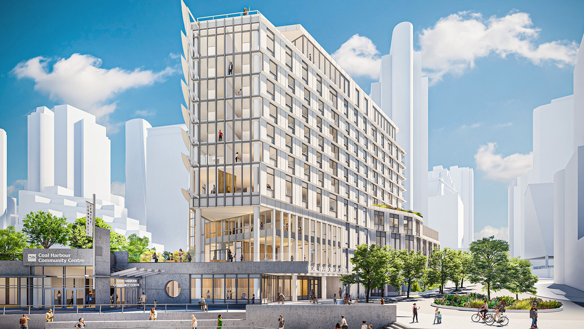 Architectural rendering of Coal Harbour Phase 2 in Vancouver, BC Architectural rendering of Coal Harbour Phase 2 in Vancouver, BC