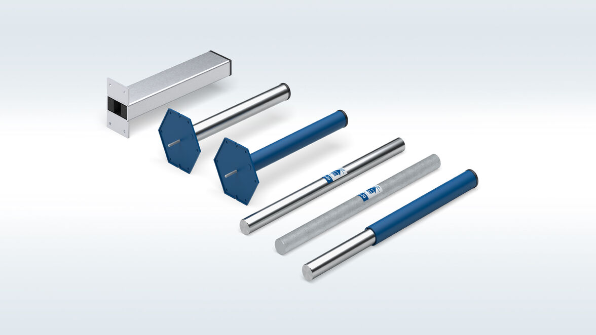 Der Schöck Dorn ESD (Bild) verbindet die angrenzenden Bauteile ohne zusätzliche Konstruktionen und überträgt die Querkräfte und ermöglicht gleichzeitig die erforderliche Beweglichkeit. 