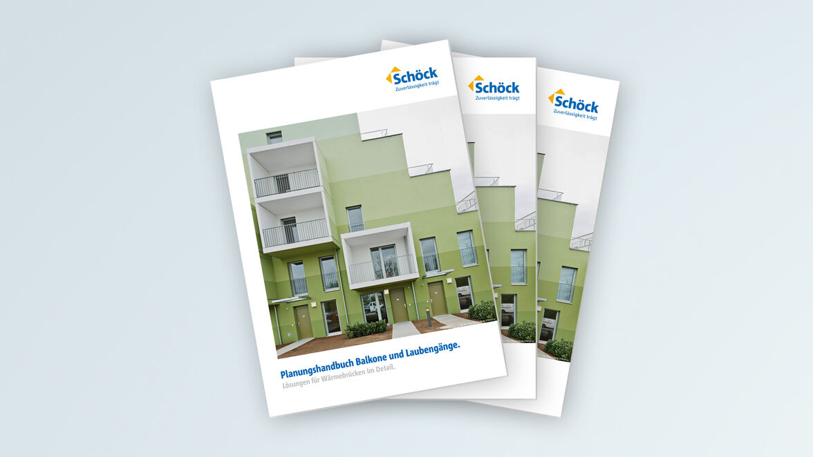 Das neue Planungshandbuch von Schöck bietet Architekten Unterstützung bei der Planung von Balkonen und Laubengängen.