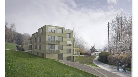 Das am südlichsten Siedlungsrand gelegene Grundstück wurde nach umfassenden baubiologischen Untersuchungen von der Stadt Zürich zur Verfügung gestellt. Quelle: Andreas Zimmermann Architekten AG