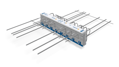 Schöck Rutherma ® type K-BH avec buton de compression HTE-Compact ® : élément d'isolation thermique pour les balcons en porte-à-faux avec décalage altimétrique
