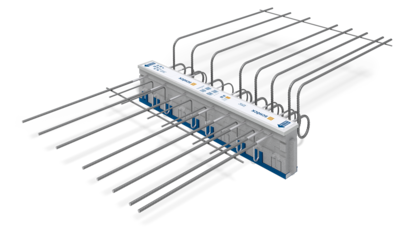 Schöck Rutherma ® type K-HV avec buton de compression HTE-Compact ® : élément d'isolation thermique pour les balcons en porte-à-faux avec décalage altimétrique