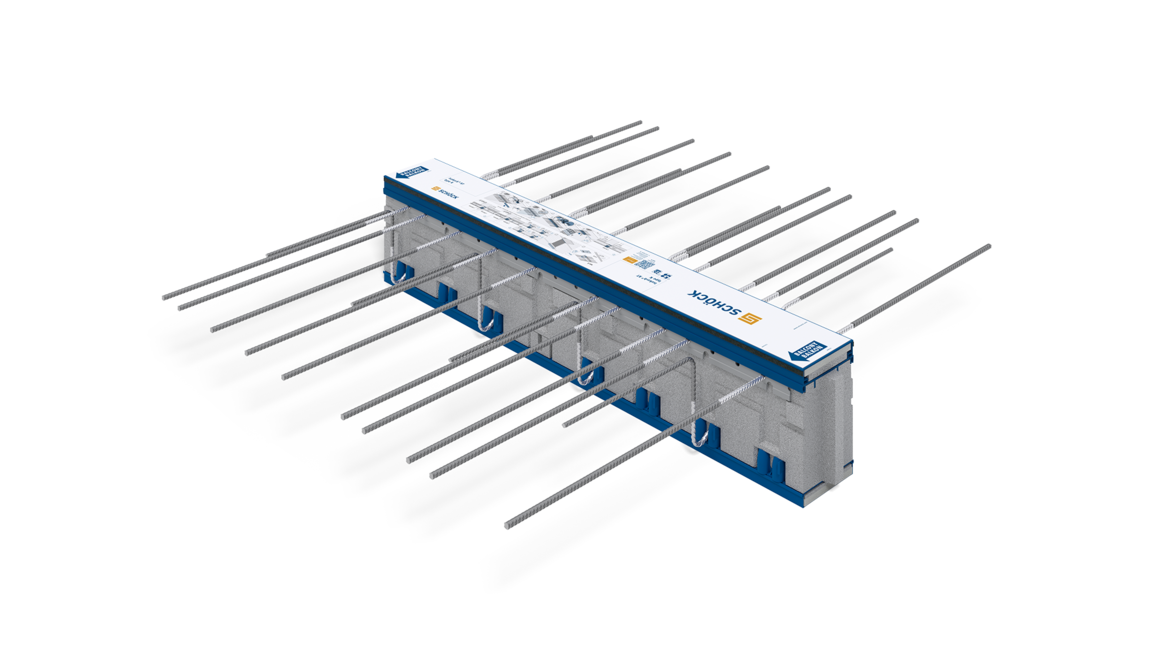 Schöck Isokorb® XT typu K z łożyskiem oporowym HTE-Compact®: Element izolacji termicznej do balkonów wspornikowych