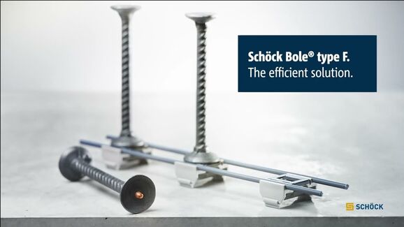 Schöck Bole® type F - installation in the precast plant