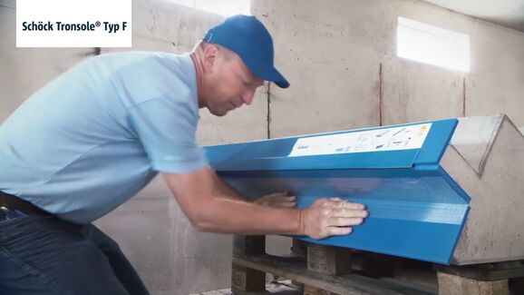 Schallbrückenfreier Einbau von Podesten mit geraden Treppenläufen