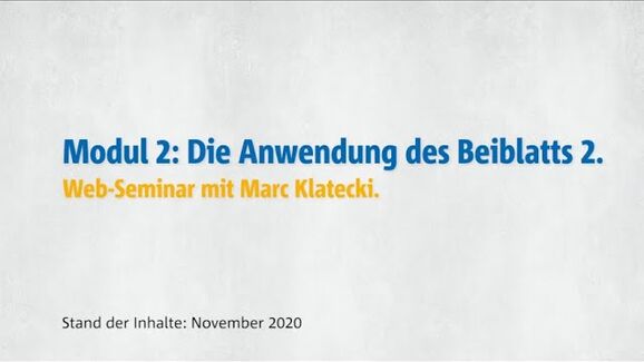 Schöck Web-Seminar Modul 2: Die Anwendung des Beiblatt 2 [mit Marc Klatecki]