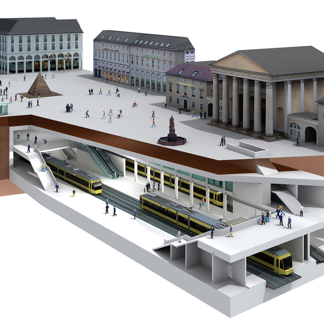 Bewehrung Stadtbahntunnel Karlsruhe