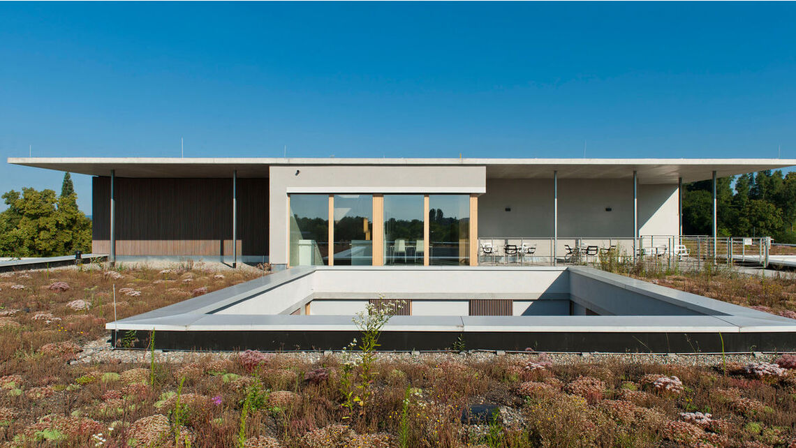 Der Dachgarten mit innenliegendem Lichthof Der Dachgarten mit innenliegendem Lichthof