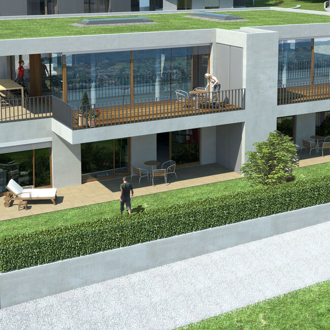 Ensemble de logements conforme aux normes Minergie avec Schöck Isokorb®.