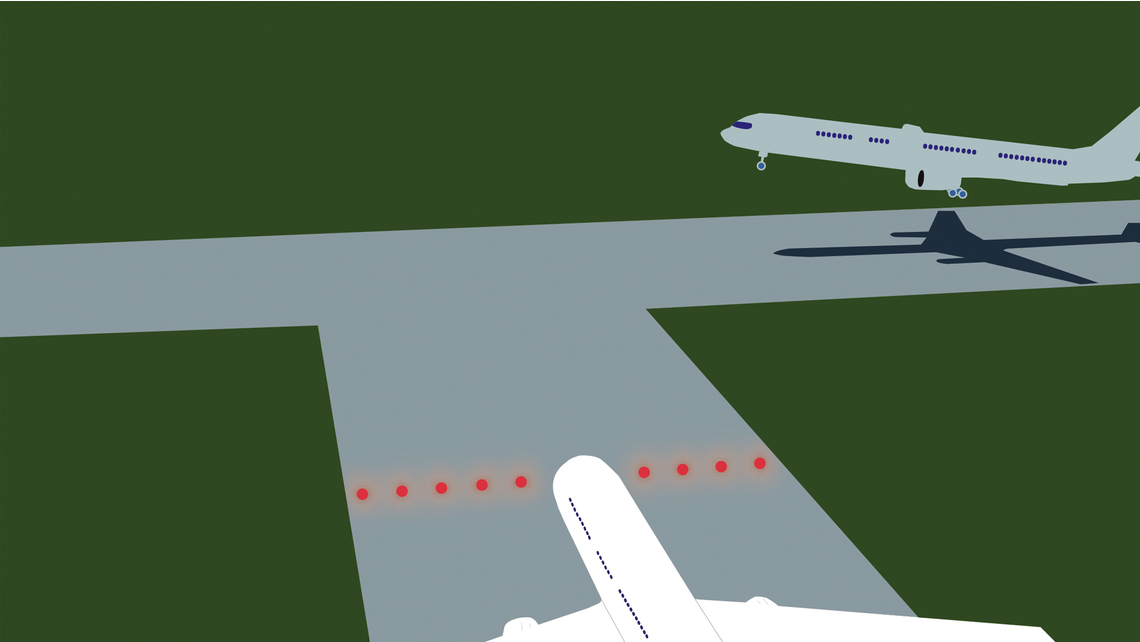 Die Red Stop Bars oder Rollhaltebalken sind unabdingbar für die Flugsicherheit., Foto: Schöck Bauteile GmbH, Abdruck honorarfrei Die Red Stop Bars oder Rollhaltebalken sind unabdingbar für die Flugsicherheit., Foto: Schöck Bauteile GmbH, Abdruck honorarfrei