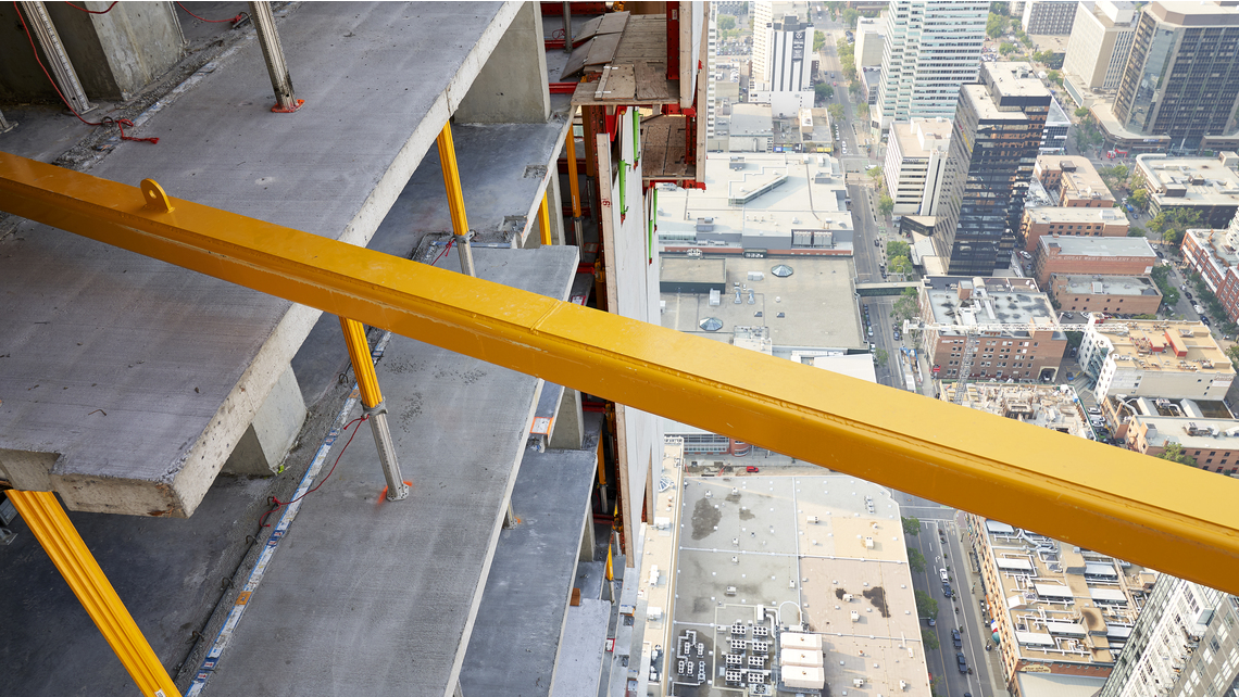 Thermally broken balconies at Stantec Tower Thermally broken balconies at Stantec Tower