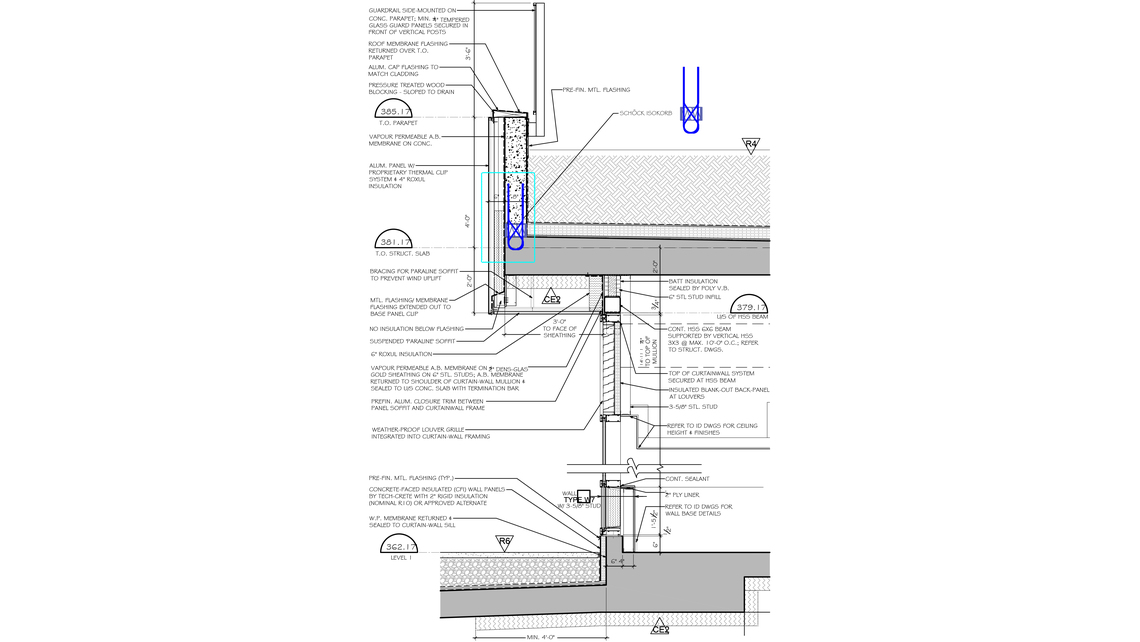 Architectural detail of Oceana PARC with Schöck Isokorb highlighted (courtesy of Besharat Friars Architects) Architectural detail of Oceana PARC with Schöck Isokorb highlighted (courtesy of Besharat Friars Architects)