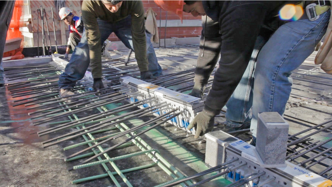 Isokorb® installation at Chelsea Green  Isokorb® installation at Chelsea Green