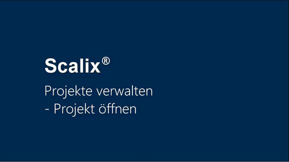 Scalix Tutorial Projekte verwalten   Projekt öffnen