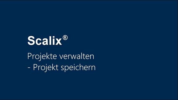 Scalix Tutorial Projekte verwalten   Projekt speichern