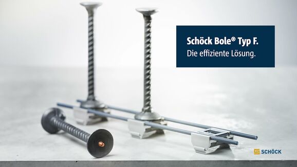 Schöck Bole® Typ F - für den effizienten Einbau im Fertigteilwerk