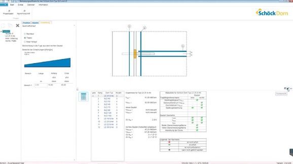 Tutorial Bemessungssoftware Schöck Dorn Typ SLD und LD