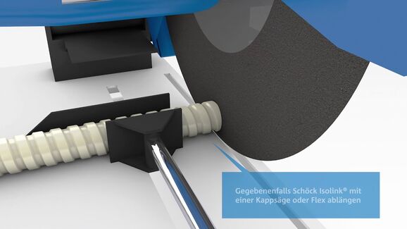 Einbau Schöck Isolink® Typ F-S (bisher TA-S). Für vorgehängte hinterlüftete Fassaden.