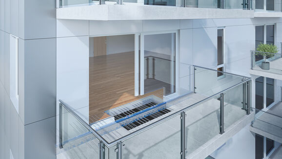 Schöck Isokorb® load-bearing structural thermal break assembly for concrete-to-concrete balconies