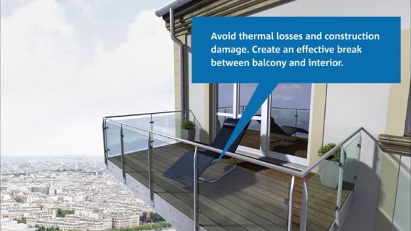 Animation of Schöck Isokorb® R for renovation