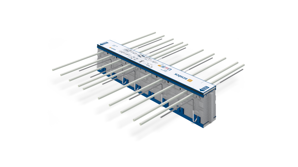 Schöck Isokorf® CXT type K - Thermische en geluidsisolatie met glasvezelcomposiet voor vrij uitkragende balkons uit beton