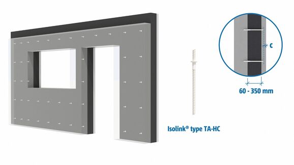 Mise en oeuvre Schöck Isolink® type C-SH et C-SD (anciennement TA-HC et TA-DC). Pour panneaux sandwich.
