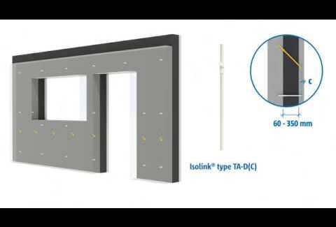 Ancrage de panneau sandwich - Schöck Isolink® type C-EH en C-ED (anciennement TA-H(C) en TA-D(C))
