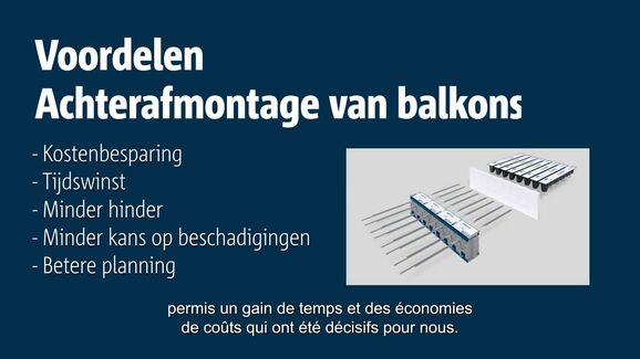 Assemblage ultérieur avec Schöck Idock