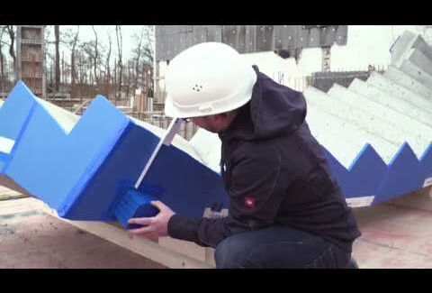 Isolation acoustique pour des escaliers préfabriqués. Schöck Tronsole® Types T, Q, L.