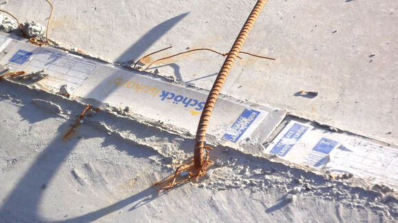 Isokorb® Type CM installed with concrete poured