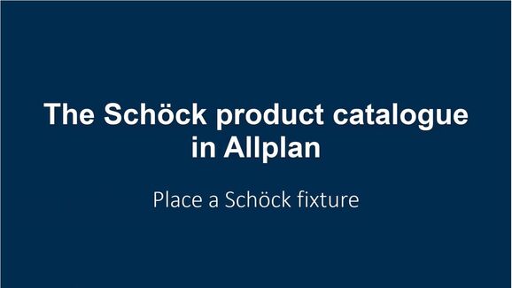 Place a Schöck fixture in Allplan