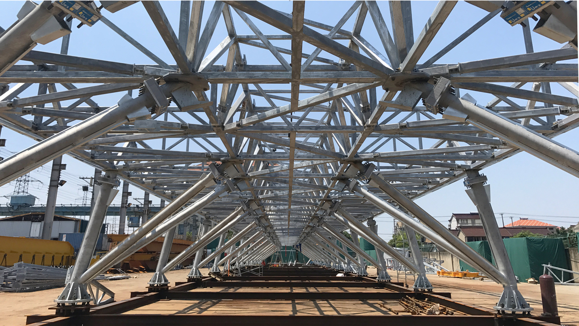 Steel support system with Isokorb installed Steel support system with Isokorb installed