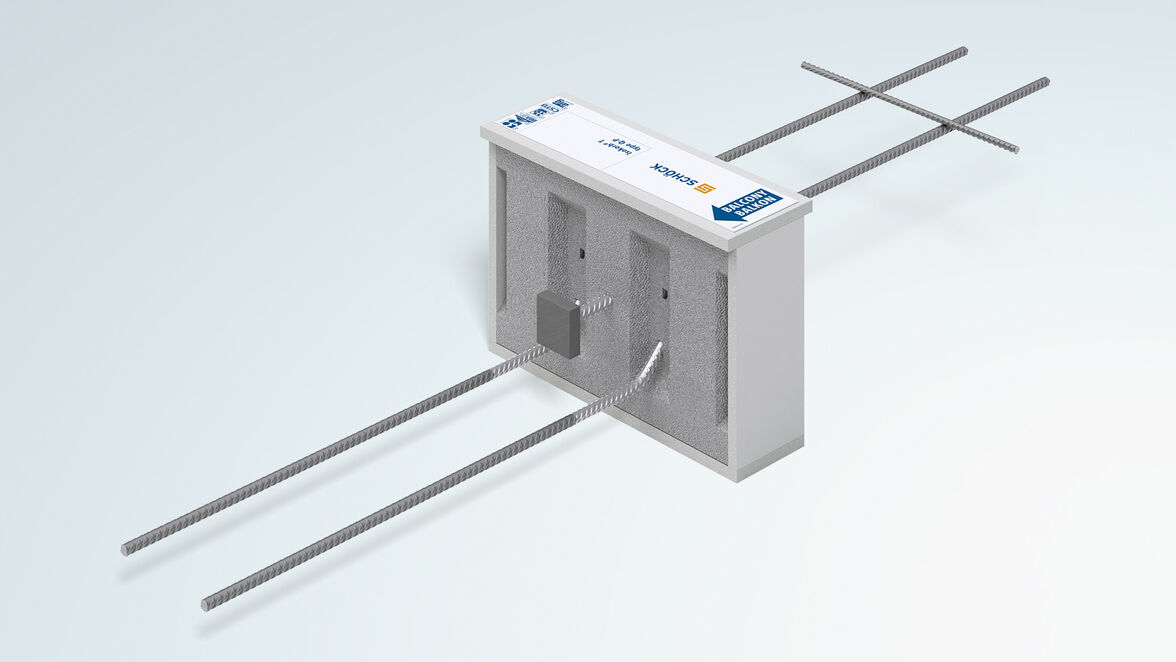 Der Schöck Isokorb T Typ QP zur Übertragung positiver oder positiver und negativer Querkräfte bei punktueller Auflagerung.