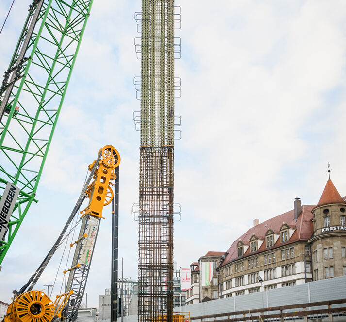 Mit der Sonderlänge musste nur ein Bewehrungskorb erstellt werden.