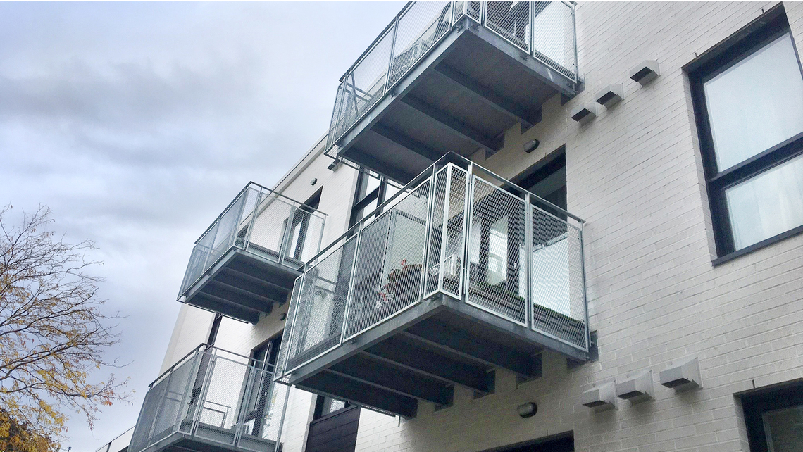 La Joie de Rosemont cooperative retrofitted balconies La Joie de Rosemont cooperative retrofitted balconies