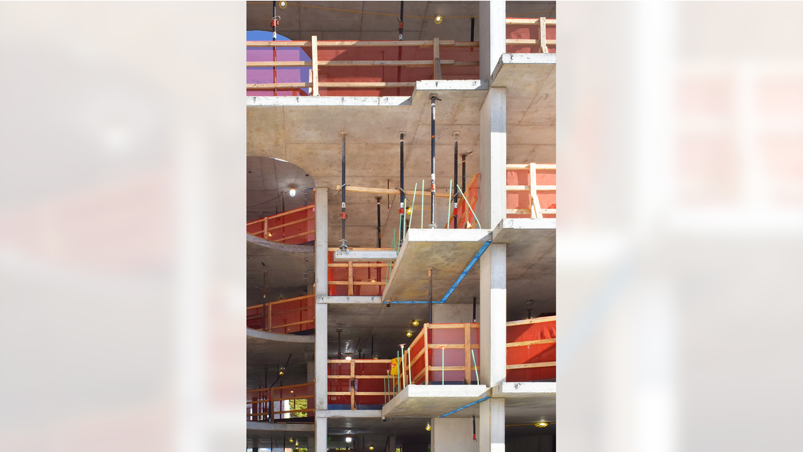 Balcony construction at 450 Warren  Balcony construction at 450 Warren