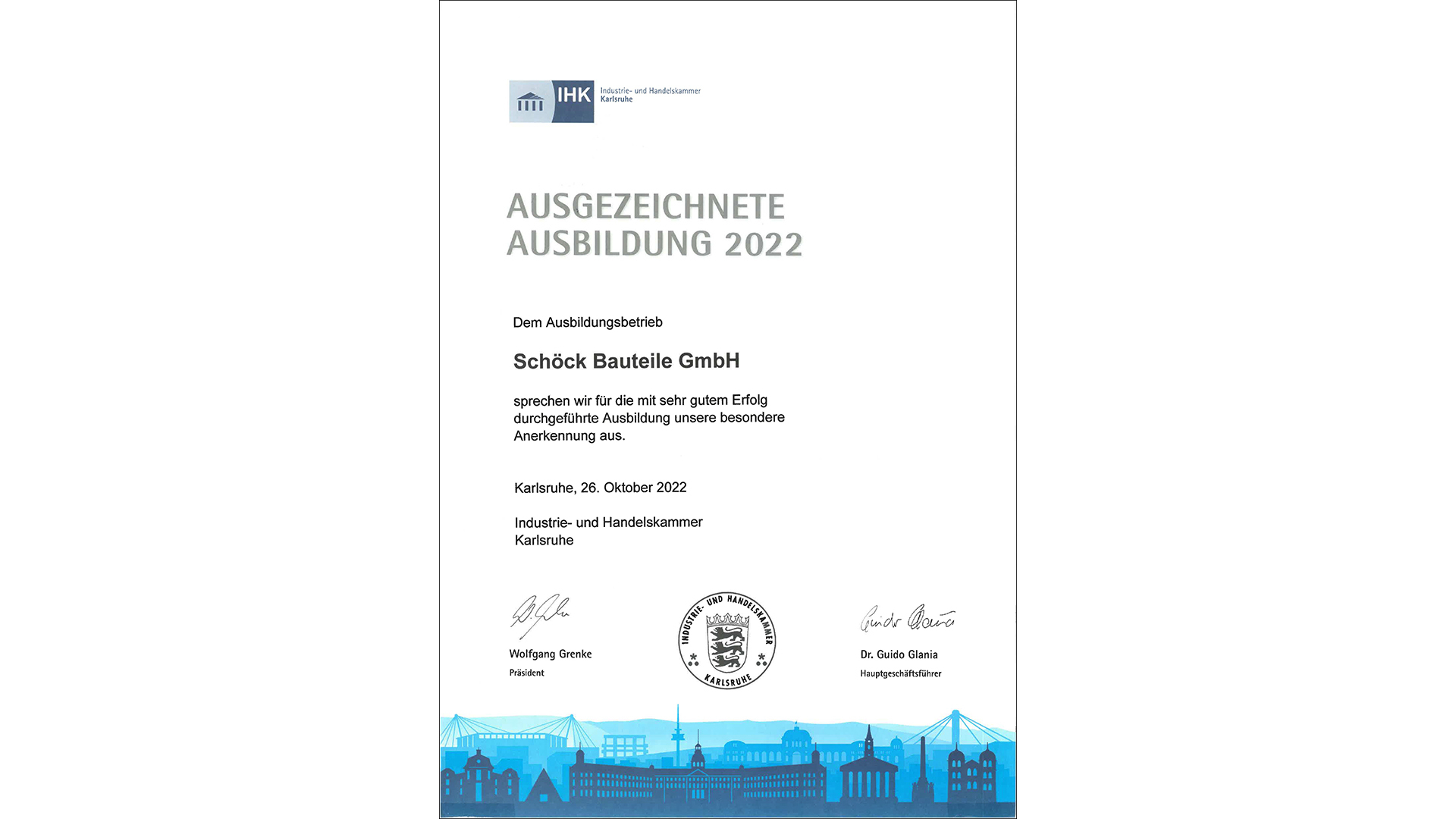 Ausgezeichnete Ausbildung 2022