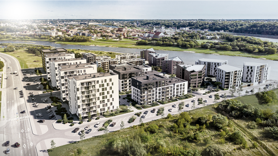 Kaunase uus linnaosa Piliamiestis asub otse jõekaldal vaatega ühele Leedu vanimale kivilinnusele. Kaunase uus linnaosa Piliamiestis asub otse jõekaldal vaatega ühele Leedu vanimale kivilinnusele.