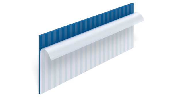 Tronsole® Typ L: Trittschalldämmung Fuge Treppe Wand