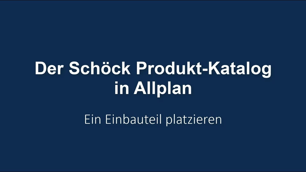 Tutorial: Allplan Einbauteil platzieren